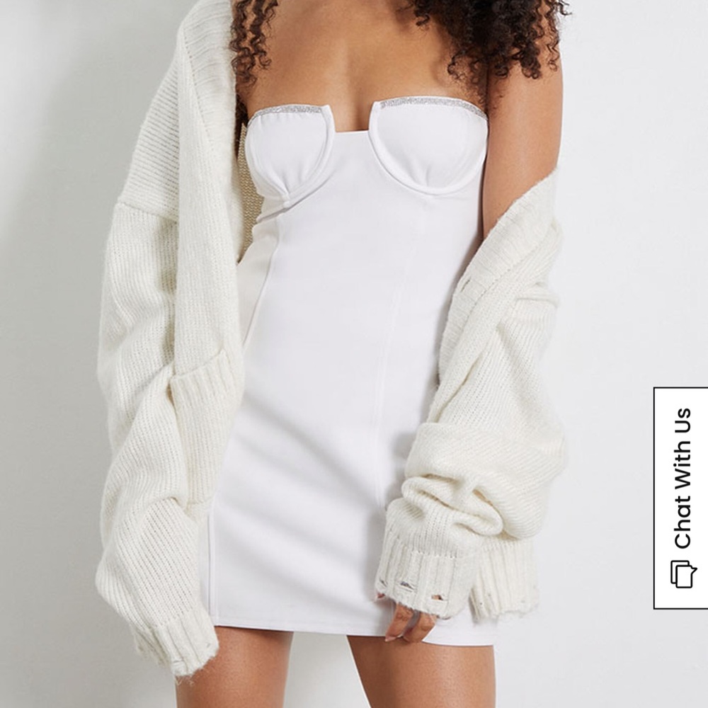 Rhinestone Strapless Mini Dress